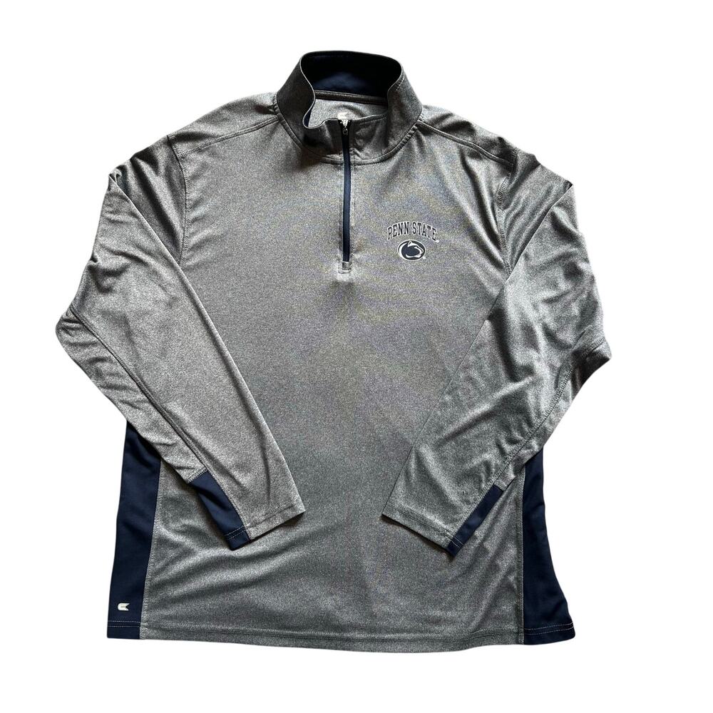 Penn State Nittany Lions Mens 1/4 Zip Pullover Shirt Gray Long Sleeve Size XXL